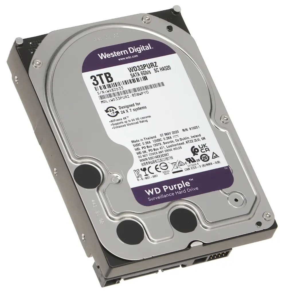 WD Purple Surveillance/ Hard Drive - 3TB